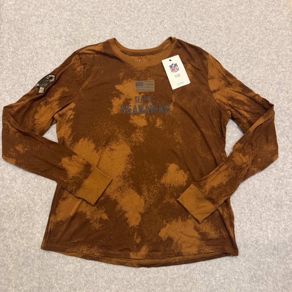 Nike NFL Seattle Seahawks Mens Large Long Sleeve Shirt NWT Salute to Service